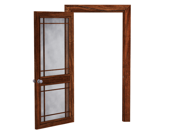 Contemporary Grooved Veneer Interior Door view 1