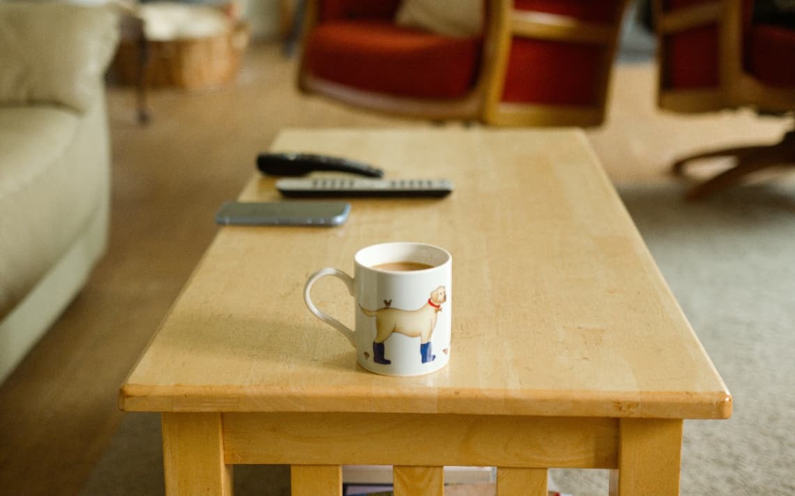 Aura Elegance Toughened Glass Top Coffee Table view 1